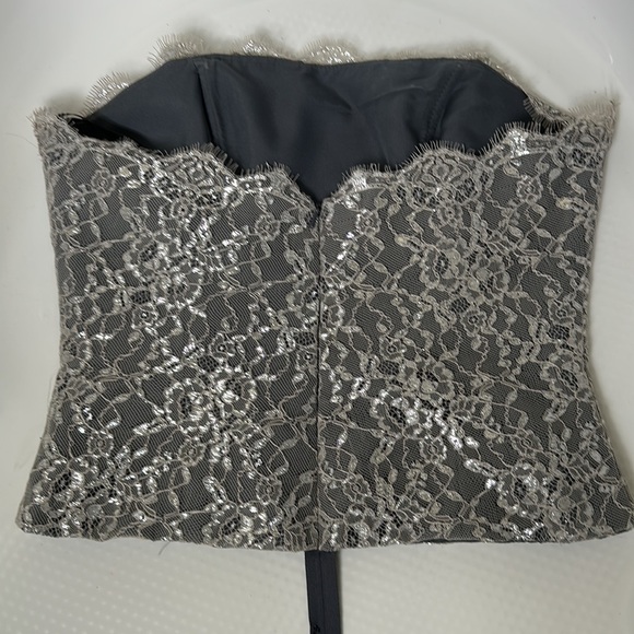 Alvina Valenta Silver and Gray Strapless Top - Picture 2 of 4